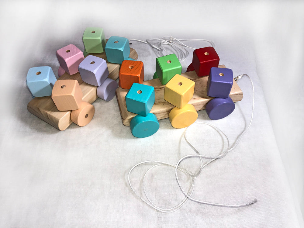 Pull Along Rotating Blocks