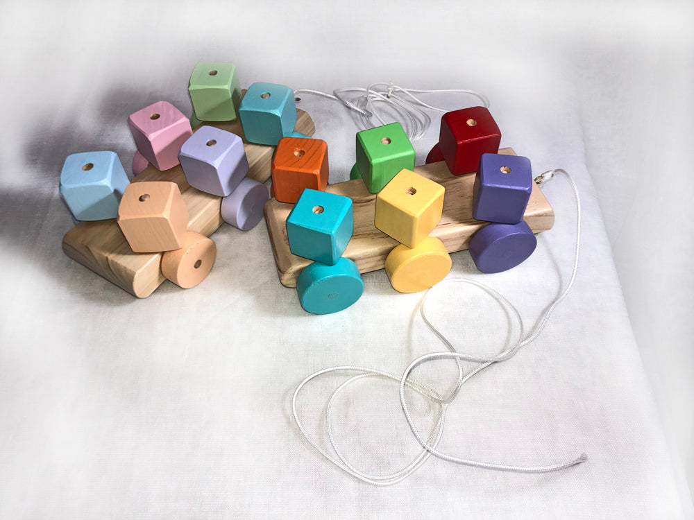 Pull Along Rotating Blocks